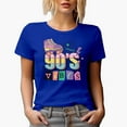 thumbnail image 1 of Distressed 90s Vibes, Retro Roller Skaters Art Merch Gift, Royal Blue T-Shirt, XL, 1 of 5