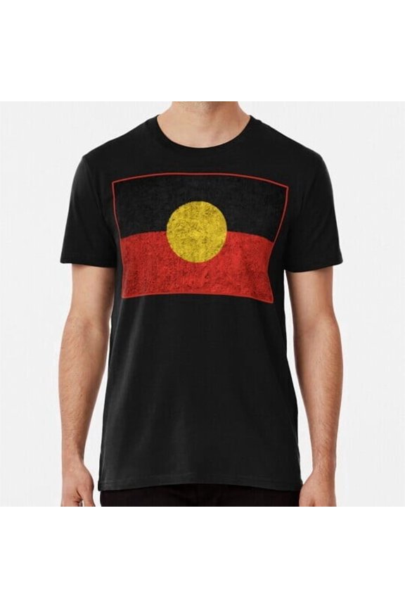Distressed Aboriginal Flag S to 5XL Made in the USA T-Shirt