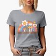thumbnail image 1 of Distressed Above All Else, Show Love to Yourself - Retro Rainbow Art Merch Gift, Heather Grey T-Shirt, XL, 1 of 5