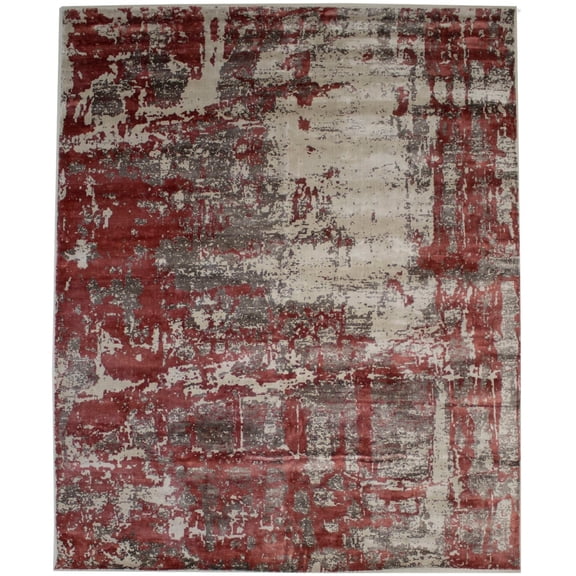 Distressed Abstract Modern 8X10 Hand-Loomed Rug