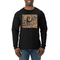 thumbnail image 1 of Distressed African Lion Family Desert Animal Lover Mens Long Sleeve Shirt, 1 of 1