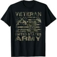 thumbnail image 1 of Distressed American Flag Camouflage Proud US Army Veteran T-Shirt, 1 of 3