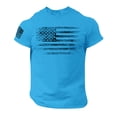 thumbnail image 1 of Distressed American Flag Men Printing T Shirt – USA, 1 of 4