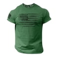 thumbnail image 1 of Distressed American Flag Men Printing T Shirt – USA, 1 of 4