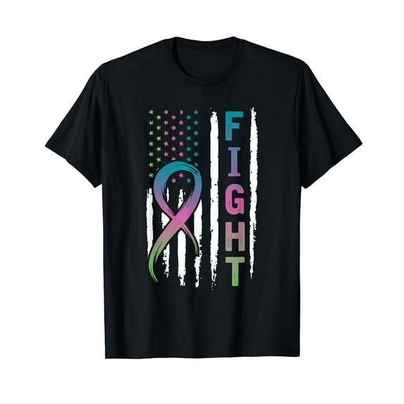 Distressed American Flag Metastatic Breast Cancer T-Shirt T-Shirt for Women Men