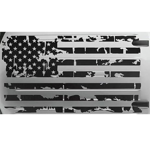 Distressed American Flag Rooftop Vinyl Decal Compatible with and Fits Dodge RAM 1500 2019-2021