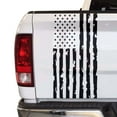 thumbnail image 1 of Distressed American Flag Truck Tailgate Vinyl Decal Compatible with Most Pickup Trucks USA Sticker Pickup Truck - Car Sticker Rear Graphic (11" x 25", Black), 1 of 8