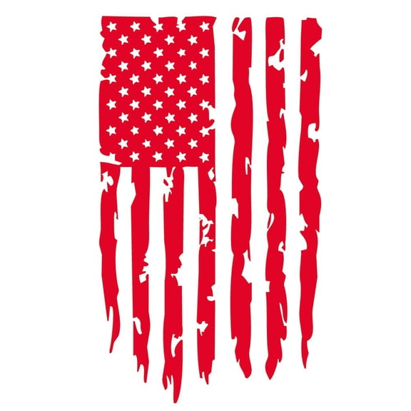 Distressed American Flag Vinyl Decal for Trucks, Cars, and Windows Compatible with Most Pickup- Rear Graphic USA, US Flag Car Sticker