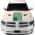 thumbnail image 1 of Distressed American USA US Flag Hood Vinyl Decal fits Most Pickup Trucks SUV Jeep Sedan EUA Flag Graphic Car Sticker (23" x 36", Forest Green), 1 of 8
