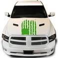 thumbnail image 1 of Distressed American USA US Flag Hood Vinyl Decal fits Most Pickup Trucks SUV Jeep Sedan EUA Flag Graphic Car Sticker (23" x 36", Yellow Green), 1 of 8