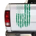 thumbnail image 1 of Distressed American USA US Flag Truck Tailgate Vinyl Decal Compatible with most Pickup Trucks - EUA Flag Rear Graphic Car Sticker (11" x 20", Green), 1 of 8
