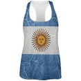 thumbnail image 1 of Distressed Argentina Flag All Over Womens Work Out Tank Top Multi MD, 1 of 1