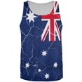 thumbnail image 1 of Distressed Australian Flag All Over Mens Tank Top Multi SM, 1 of 1