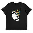 thumbnail image 1 of Distressed Autism Awareness Football Puzzle Men Kids Short Sleeve T-Shirt Black 2X-Large, 1 of 5