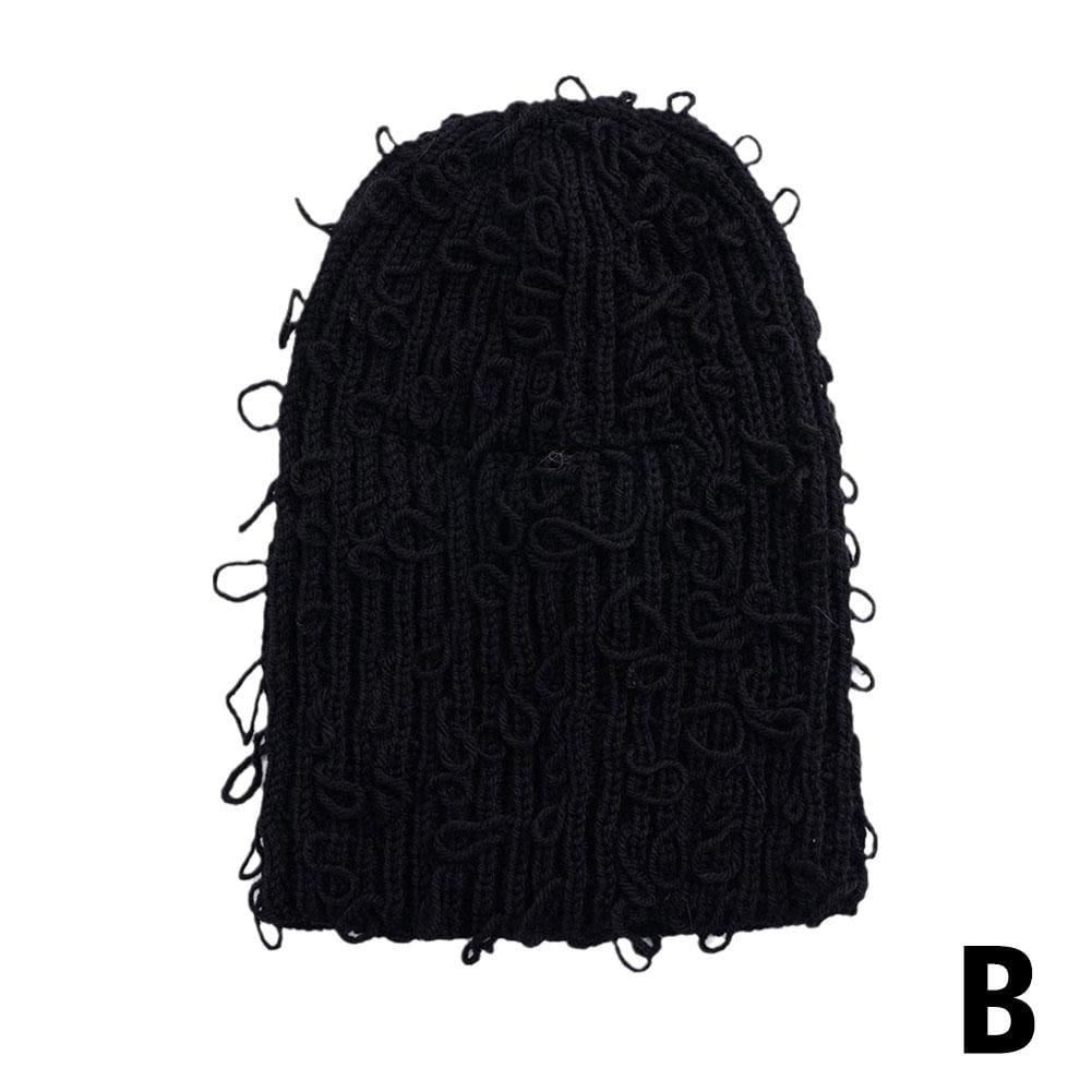 Distressed Balaclava Knitted Full G8Y9 Neck Winter Style Men Cap Face Beanie Hip-Hop Women for Mask Windproof Ski Warmer