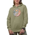thumbnail image 1 of Distressed Balance Over Hustle - Retro Flowers Art Merch Gift, Sand Hooded Sweatshirt or Hoodie, 2XL, 1 of 5