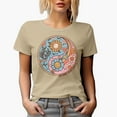 thumbnail image 1 of Distressed Balance Over Hustle - Retro Flowers Art Merch Gift, Tan T-Shirt, Small, 1 of 5