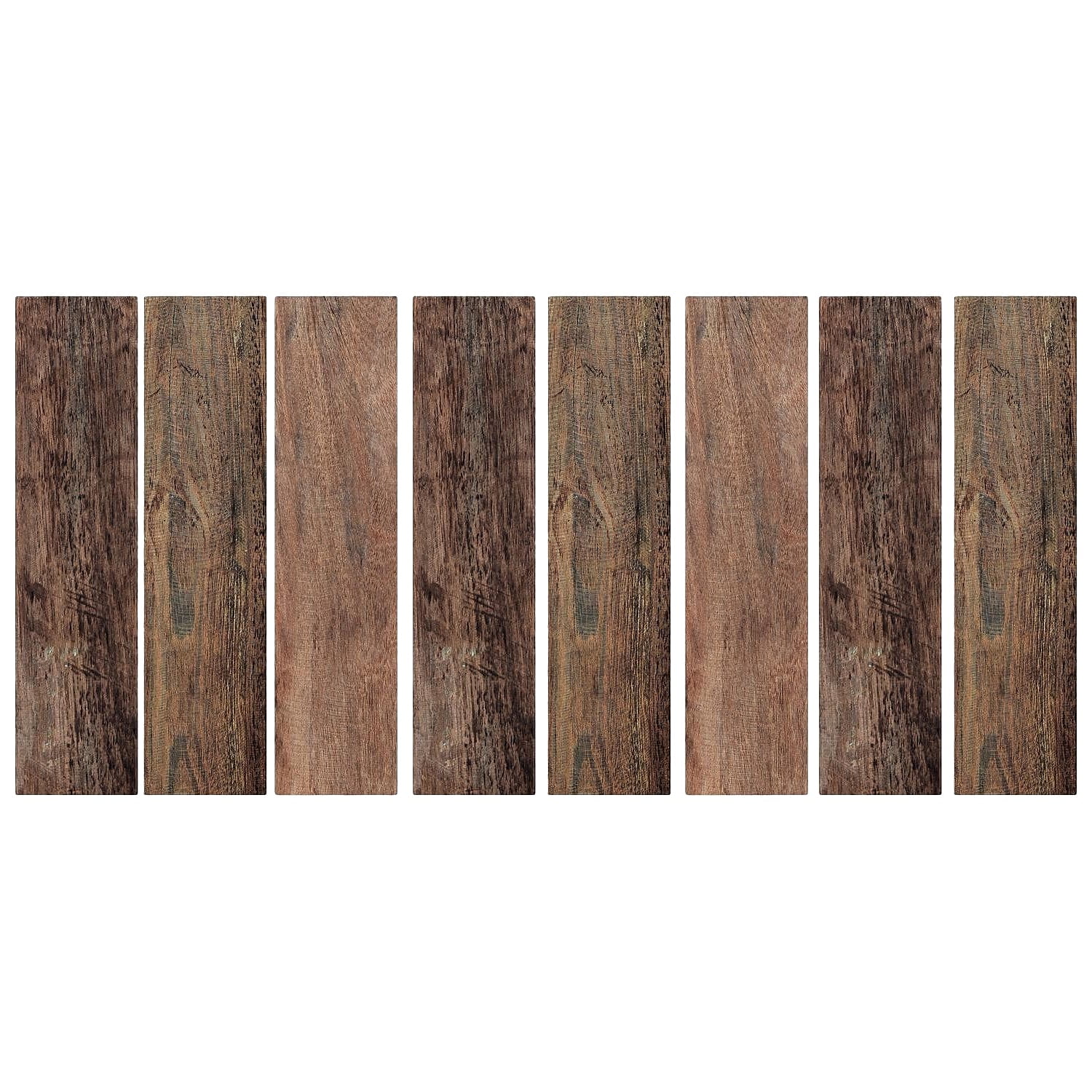 Brown Vinyl Barn Wood Plank Peel and Stick Wall Decal Set
