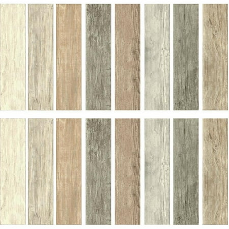 Distressed Barn Wood Plank Peel and Stick Wall Decals