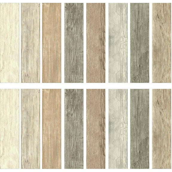 Distressed Barn Wood Plank Peel and Stick Wall Decals