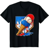 Distressed Baseball Boys Ice Cream Drip Baseball Boys Youth T-Shirt