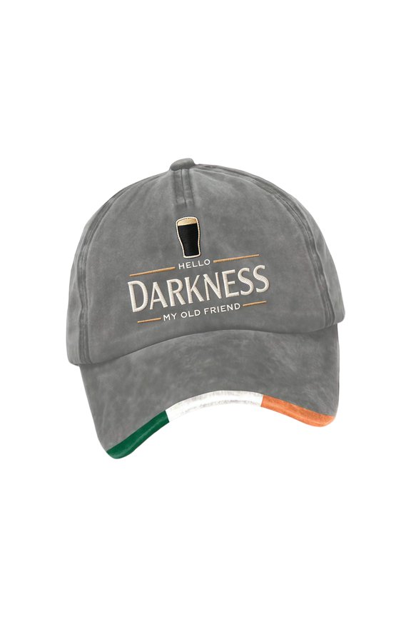 Distressed Baseball Cap Sunhat With Hello My Friend Embroidery And Black Design Adjustable For Men Women
