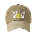 thumbnail image 1 of Distressed Baseball Cap for Women, Softball Mom Adjustable Washed Embroidered Sun Hat, 1 of 2