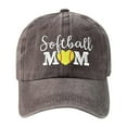 thumbnail image 1 of Distressed Baseball Cap for Women, Softball Mom Adjustable Washed Embroidered Sun Hat, 1 of 2