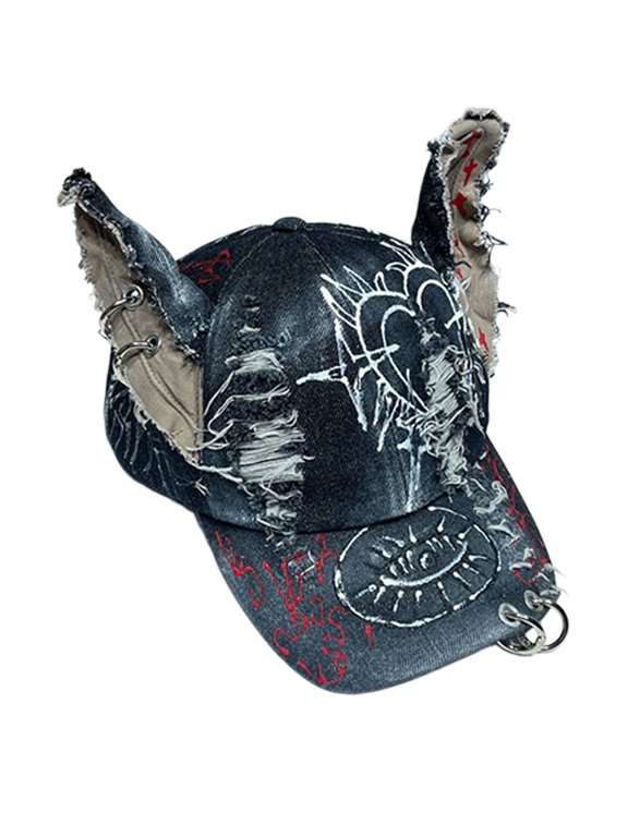 Distressed Baseball Hat With Unique Ripped Design Comfortable Baseball Cap for Women Men Unisex Cosplay Party Street Hat