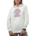 thumbnail image 1 of Distressed Be Cool, Be Kind Quote - Retro Art Merch Gift, White Hooded Sweatshirt or Hoodie, Medium, 1 of 5