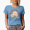 thumbnail image 1 of Distressed Be Kind to All Kind Quote - Retro Flowers Art Merch Gift, Baby Blue T-Shirt, Large, 1 of 5