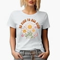 thumbnail image 1 of Distressed Be Kind to All Kind Quote - Retro Flowers Art Merch Gift, White T-Shirt, XL, 1 of 5