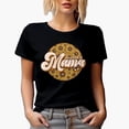 thumbnail image 1 of Distressed Blessed Mama with Sunflowers Art, Mother's Day Merch Gift, Black T-Shirt, Small, 1 of 5