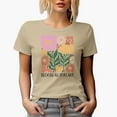 thumbnail image 1 of Distressed Bloom As You Are - Botanical Boho Flowers Art Merch Gift, Tan T-Shirt, Large, 1 of 5