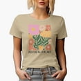 thumbnail image 1 of Distressed Bloom As You Are - Botanical Boho Flowers Art Merch Gift, Tan T-Shirt, Medium, 1 of 5