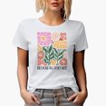 thumbnail image 1 of Distressed Bloom As You Are - Botanical Boho Flowers Art Merch Gift, White T-Shirt, Large, 1 of 5
