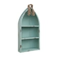 thumbnail image 1 of Distressed Blue Canoe Hanging Shelf, 1 of 2