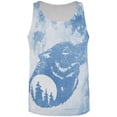 thumbnail image 1 of Distressed Blue Howling Wolf Silhouette All Over Mens Tank Top Multi LG, 1 of 2