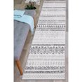 thumbnail image 1 of Distressed Boho Geometric Modern 2'x7' Gray Runner Rug, 1 of 7