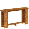 thumbnail image 1 of Distressed Brown Console Table, 63" Long Narrow Sofa Table with Open Shelf, Anti-Tip Strap, Heavy-Duty MDF Tabletop for Small Spaces (Living Room/Hallway), 1 of 7