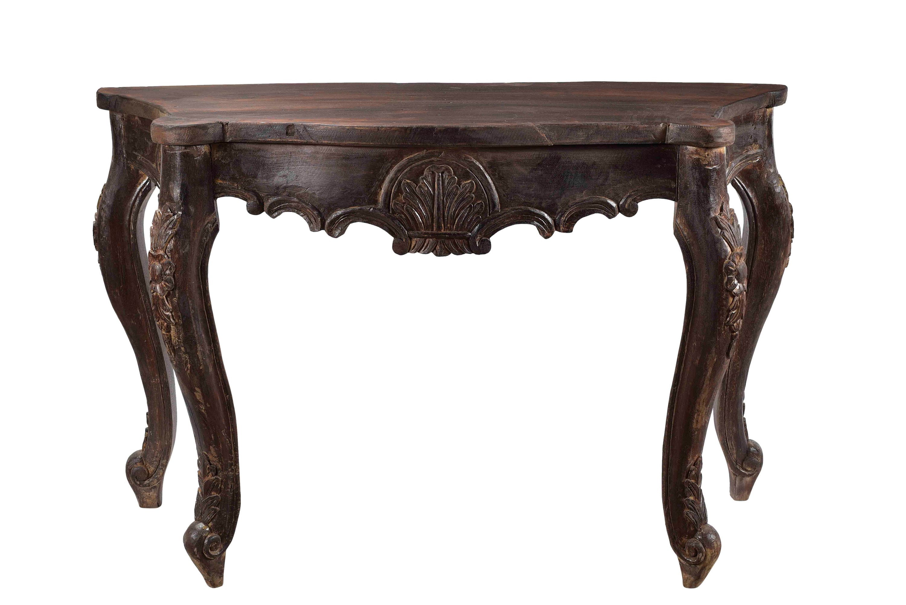 Photo inspiration: Distressed Brown Table Furniture With Cabriole Legs Photo Inspiration