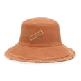 Multicolor Cap Distressed Bucket Hat Breathable Multi-color Rough Selvedge Design Wide ...
