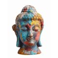 thumbnail image 1 of Distressed Buddha Head Canvas Wall Art，Zen Decor for Living Room Bedroom Yoga Studio Office, 1 of 8