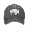 thumbnail image 1 of Distressed Buffalo Retro Bison Animal Baseball Hats for Men Women Casual Caps, 1 of 7