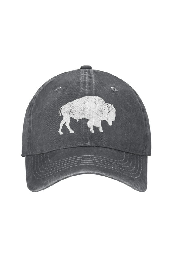 Distressed Buffalo Retro Bison Animal Baseball Hats for Men Women Casual Caps