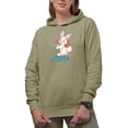 thumbnail image 1 of Bunny Babe, Easter Sunday or Day with Cute Rabbit Art, Favor, Souvenir or Merch Gift, Sand Hooded Sweatshirt or Hoodie, 2XL, 1 of 5