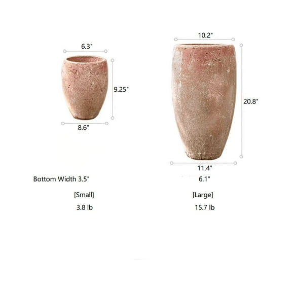 Distressed Cement Plant Pot Tall