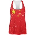 thumbnail image 1 of Distressed Chinese Flag All Over Womens Work Out Tank Top Multi SM, 1 of 2