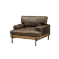 thumbnail image 1 of Distressed Chocolate Brown High Grade Leather Chair, 1 of 2