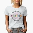 thumbnail image 1 of Distressed Coffee, Scrubs & Rubber Gloves - Nurse Themed Art Merch Gift, White T-Shirt, 2XL, 1 of 5